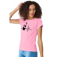Shopnav Women's Cotton Western Wear T Shirt (Pink) - M