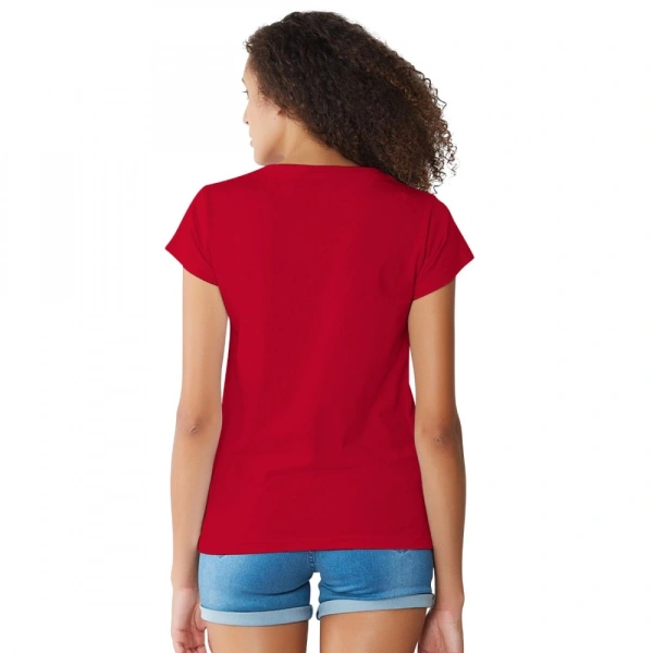 Shopnav Women's Cotton Western Wear T Shirt (Red) - S