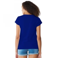Shopnav Women's Cotton Western Wear T Shirt (Royal Blue) - S