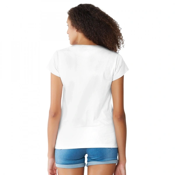 Shopnav Women's Cotton Western Wear T Shirt (White) - S