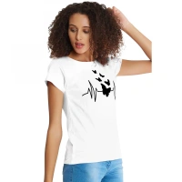 Shopnav Women's Cotton Western Wear T Shirt (White) - S