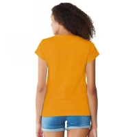 Shopnav Women's Cotton Western Wear T Shirt (Yellow) - S