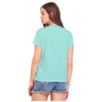 Shopnav Women's Cotton Western Wear T-Shirt (Green) - M
