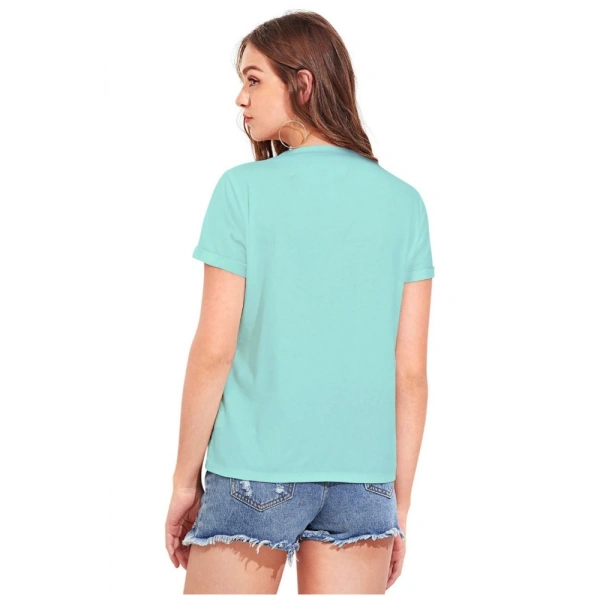 Shopnav Women's Cotton Western Wear T-Shirt (Green) - M