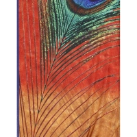 Women's Crepe Digital Print Saree With Unstitched Blouse 5.5Mtr (Orange) - Orange