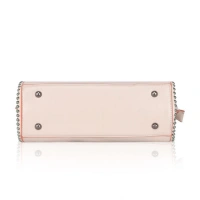 Shopnav Women's Faux Leather Metal Beads Handbag (Pink) - Pink