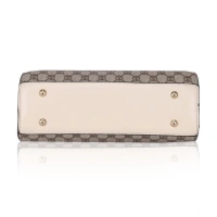 Shopnav Women's Faux Leather Printed Handbag (Beige) - Beige