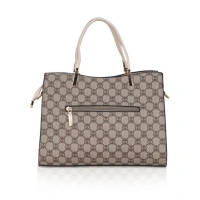 Shopnav Women's Faux Leather Printed Handbag (Beige) - Beige