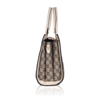 Shopnav Women's Faux Leather Printed Handbag (Beige) - Beige