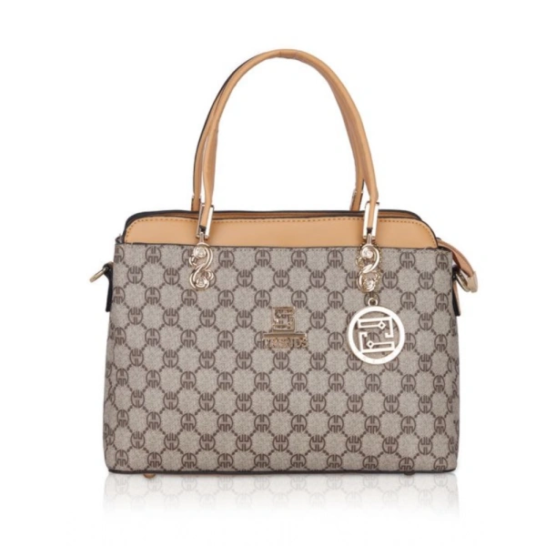 Shopnav Women's Faux Leather Printed Handbag (Camel) - Camel