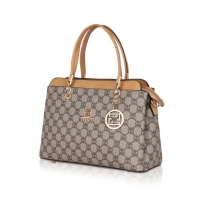 Shopnav Women's Faux Leather Printed Handbag (Camel) - Camel