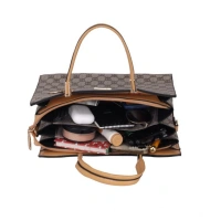 Shopnav Women's Faux Leather Printed Handbag (Camel) - Camel