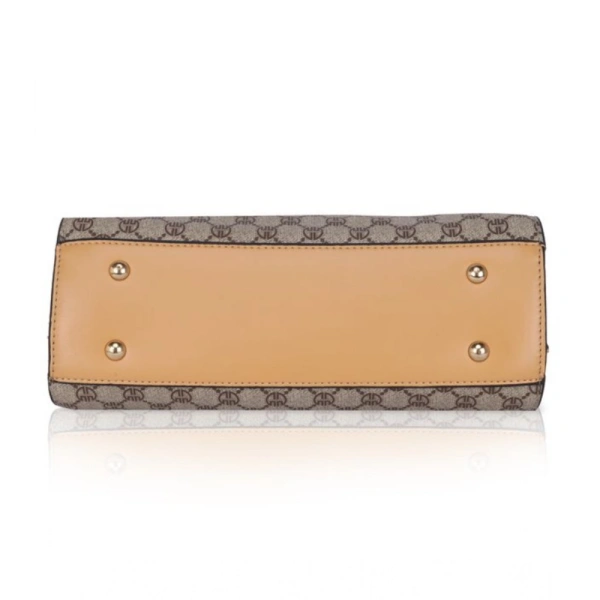 Shopnav Women's Faux Leather Printed Handbag (Camel) - Camel