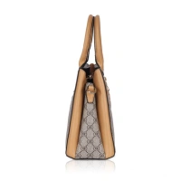 Shopnav Women's Faux Leather Printed Handbag (Camel) - Camel