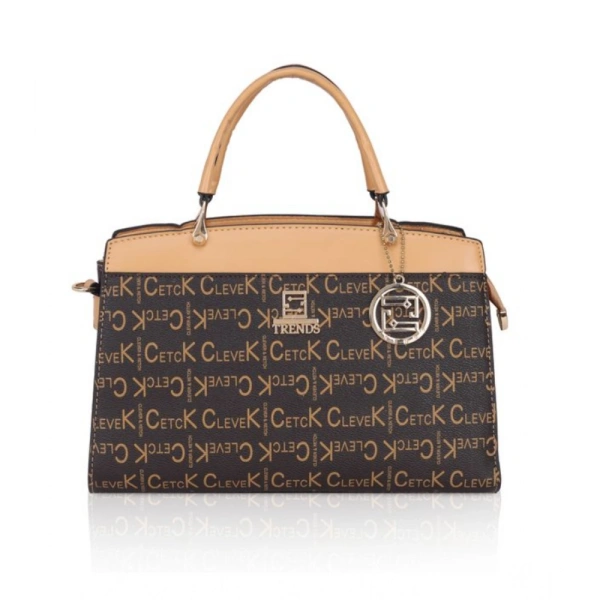 Shopnav Women's Faux Leather Printed Handbag (Camel) - Camel