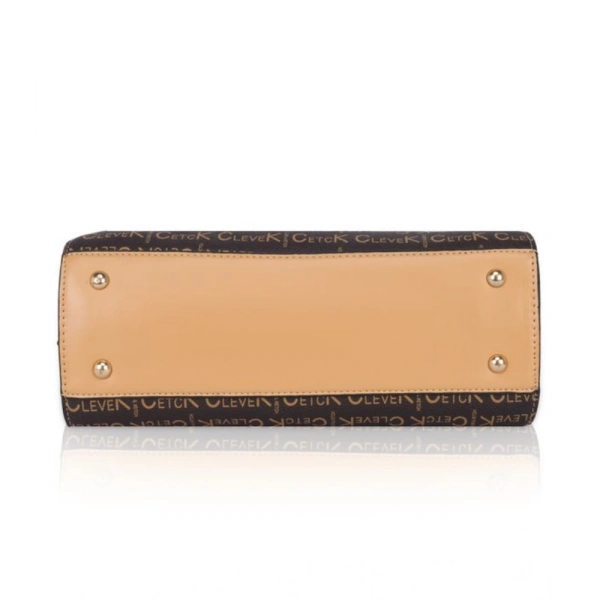 Shopnav Women's Faux Leather Printed Handbag (Camel) - Camel
