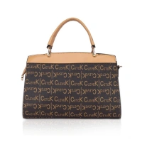 Shopnav Women's Faux Leather Printed Handbag (Camel) - Camel