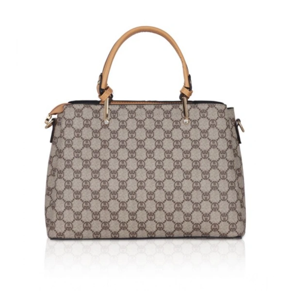 Shopnav Women's Faux Leather Printed Handbag (Camel) - Camel