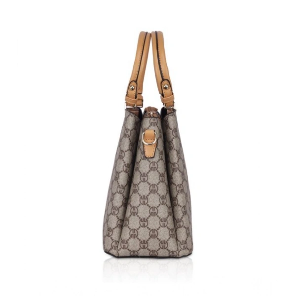 Shopnav Women's Faux Leather Printed Handbag (Camel) - Camel