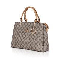 Shopnav Women's Faux Leather Printed Handbag (Camel) - Camel