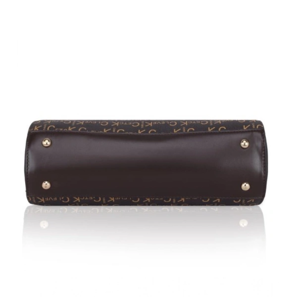Shopnav Women's Faux Leather Printed Handbag (Coffee) - Coffee