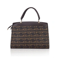 Shopnav Women's Faux Leather Printed Handbag (Coffee) - Coffee