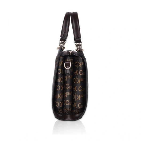 Shopnav Women's Faux Leather Printed Handbag (Coffee) - Coffee