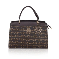 Shopnav Women's Faux Leather Printed Handbag (Coffee) - Coffee