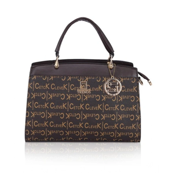 Shopnav Women's Faux Leather Printed Handbag (Coffee) - Coffee