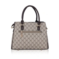 Shopnav Women's Faux Leather Printed Handbag (Coffee) - Coffee