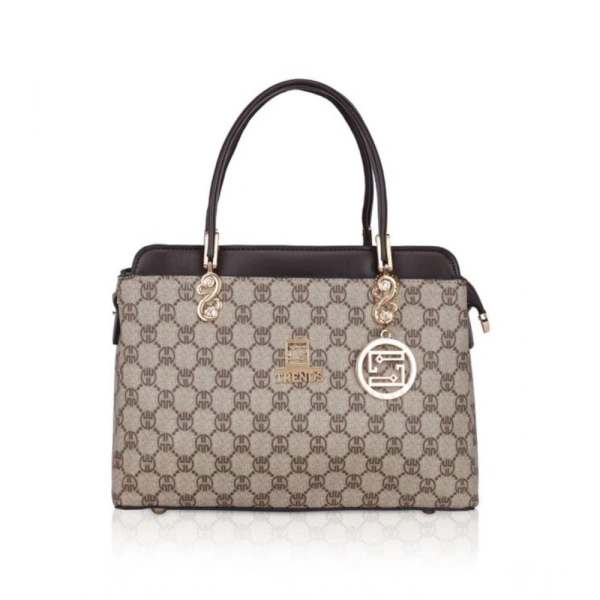 Shopnav Women's Faux Leather Printed Handbag (Coffee) - Coffee