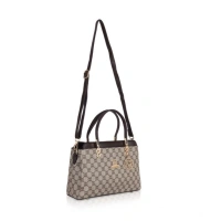 Shopnav Women's Faux Leather Printed Handbag (Coffee) - Coffee