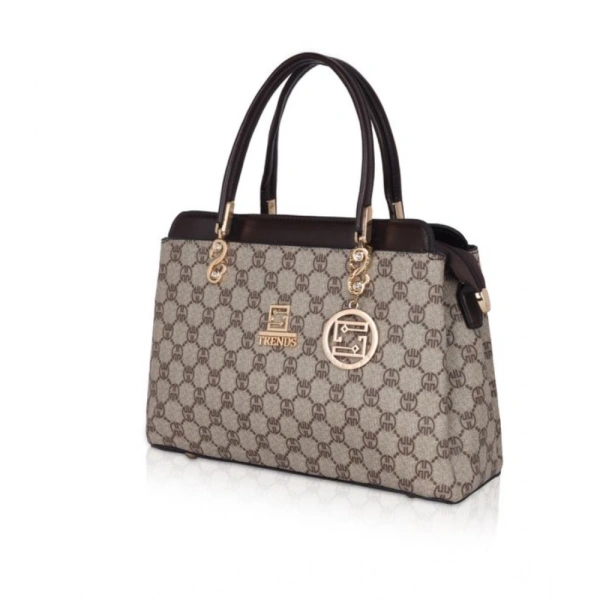 Shopnav Women's Faux Leather Printed Handbag (Coffee) - Coffee