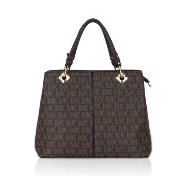 Shopnav Women's Faux Leather Printed Handheld Bag (Brown) - Brown