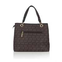 Shopnav Women's Faux Leather Printed Handheld Bag (Brown) - Brown