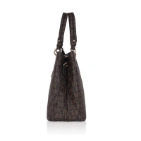 Shopnav Women's Faux Leather Printed Handheld Bag (Brown) - Brown