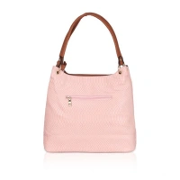 Shopnav Women's Faux Leather Printed Tote Bag (Pink) - Pink