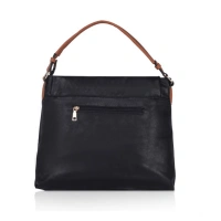 Shopnav Women's Faux Leather Solid Sling Bag (Black) - Black