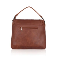 Shopnav Women's Faux Leather Solid Sling Bag (Brown) - Brown