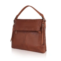 Shopnav Women's Faux Leather Solid Sling Bag (Brown) - Brown