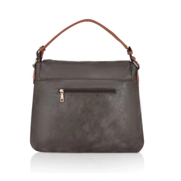 Shopnav Women's Faux Leather Solid Sling Bag (Green) - Green