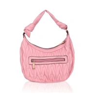 Shopnav Women's Faux Leather Textured Handbag (Pink) - Pink