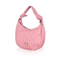 Shopnav Women's Faux Leather Textured Handbag (Pink) - Pink