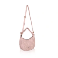 Shopnav Women's Faux Leather Textured Handbag (Pink) - Pink