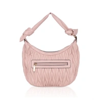 Shopnav Women's Faux Leather Textured Handbag (Pink) - Pink