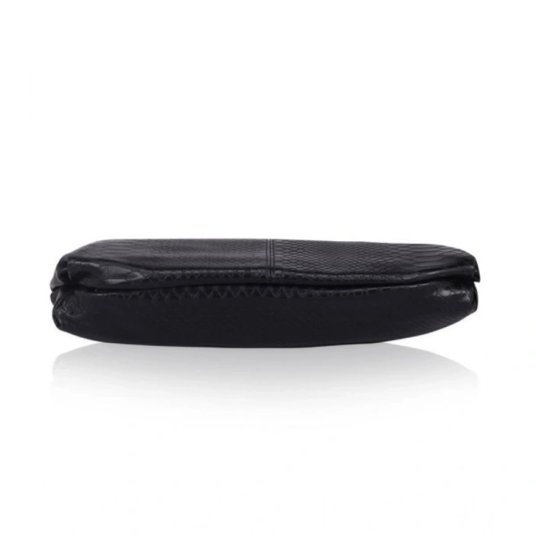 Shopnav Women's Faux Leather Textured Sling Bag (Black) - Black