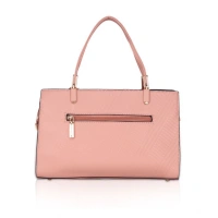 Shopnav Women's Faux Leather Textured Adjustable Long Belt Handbag (Pink) - Pink