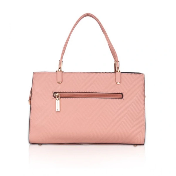 Shopnav Women's Faux Leather Textured Adjustable Long Belt Handbag (Pink) - Pink