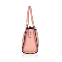 Shopnav Women's Faux Leather Textured Adjustable Long Belt Handbag (Pink) - Pink