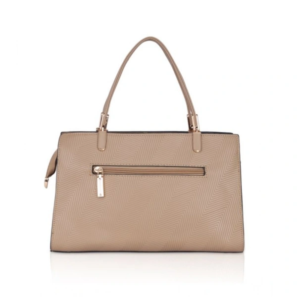 Shopnav Women's Faux Leather Textured Adjustable Long Belt Handbag (Khaki) - Khaki
